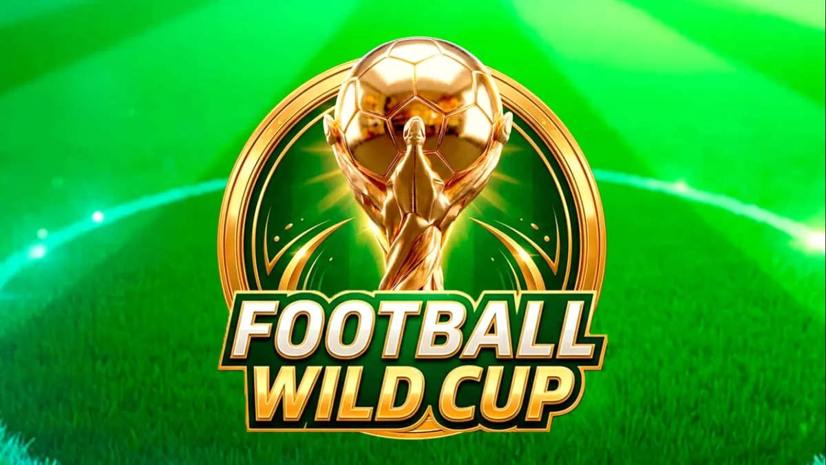 Tampilan visual slot Football Wild Cup dengan tema stadion sepak bola